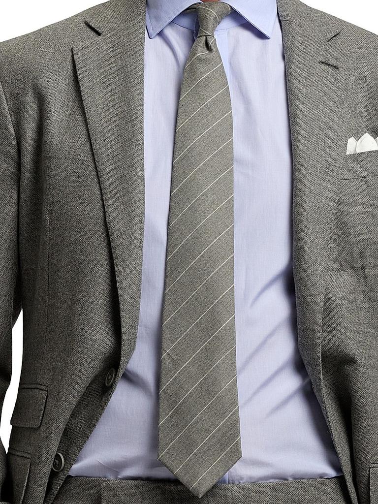 Ralph Lauren Pinstripe Wool Flannel Tie