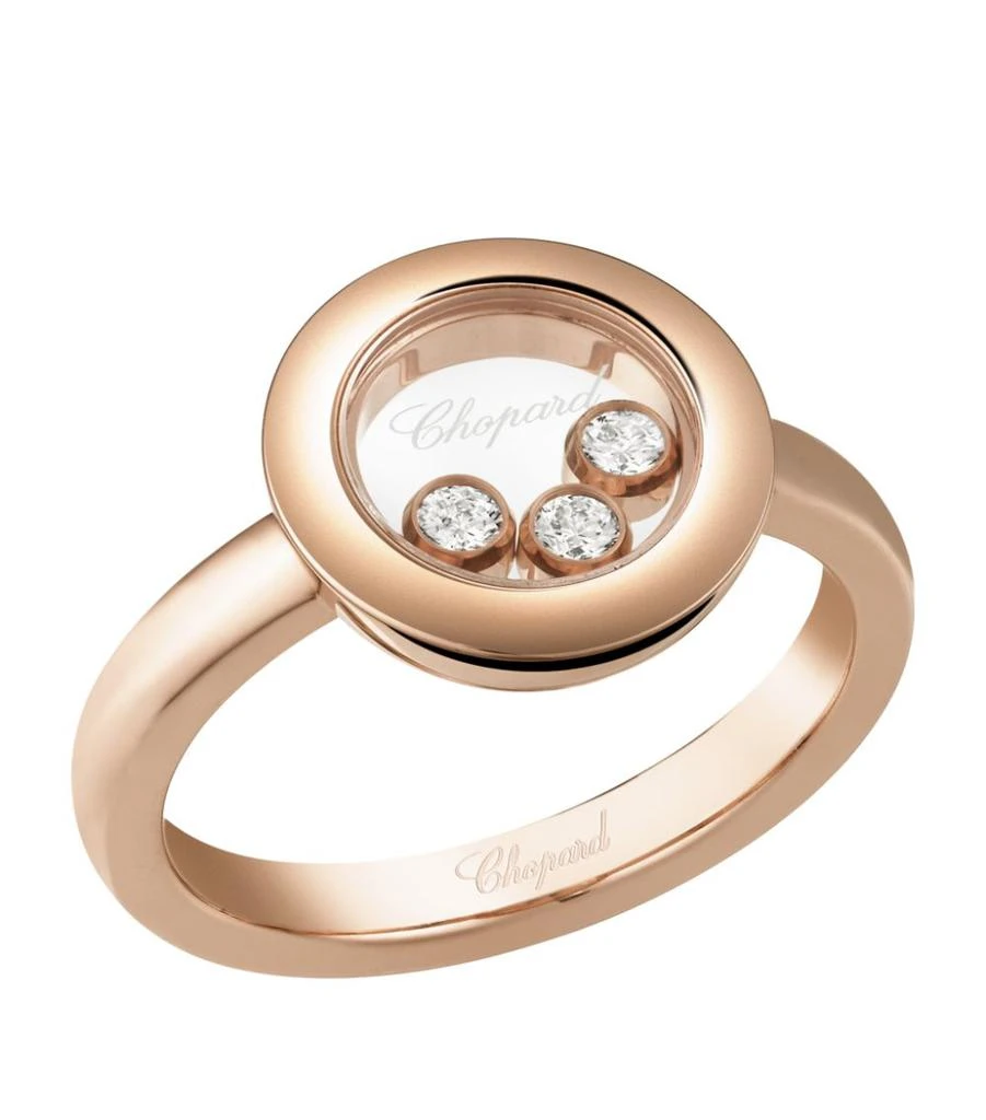 Chopard Rose Gold and Diamond Happy Diamonds Icons Ring 1