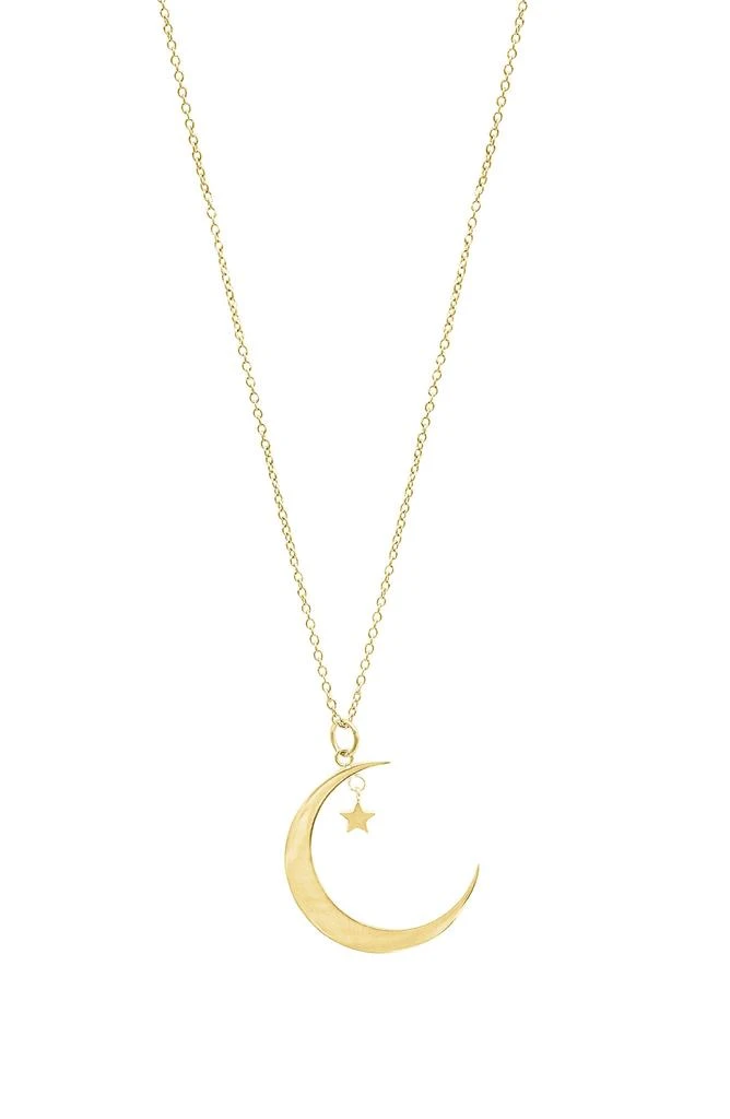 ADORNIA Hanging Moon 
Star Pendant Necklace 1