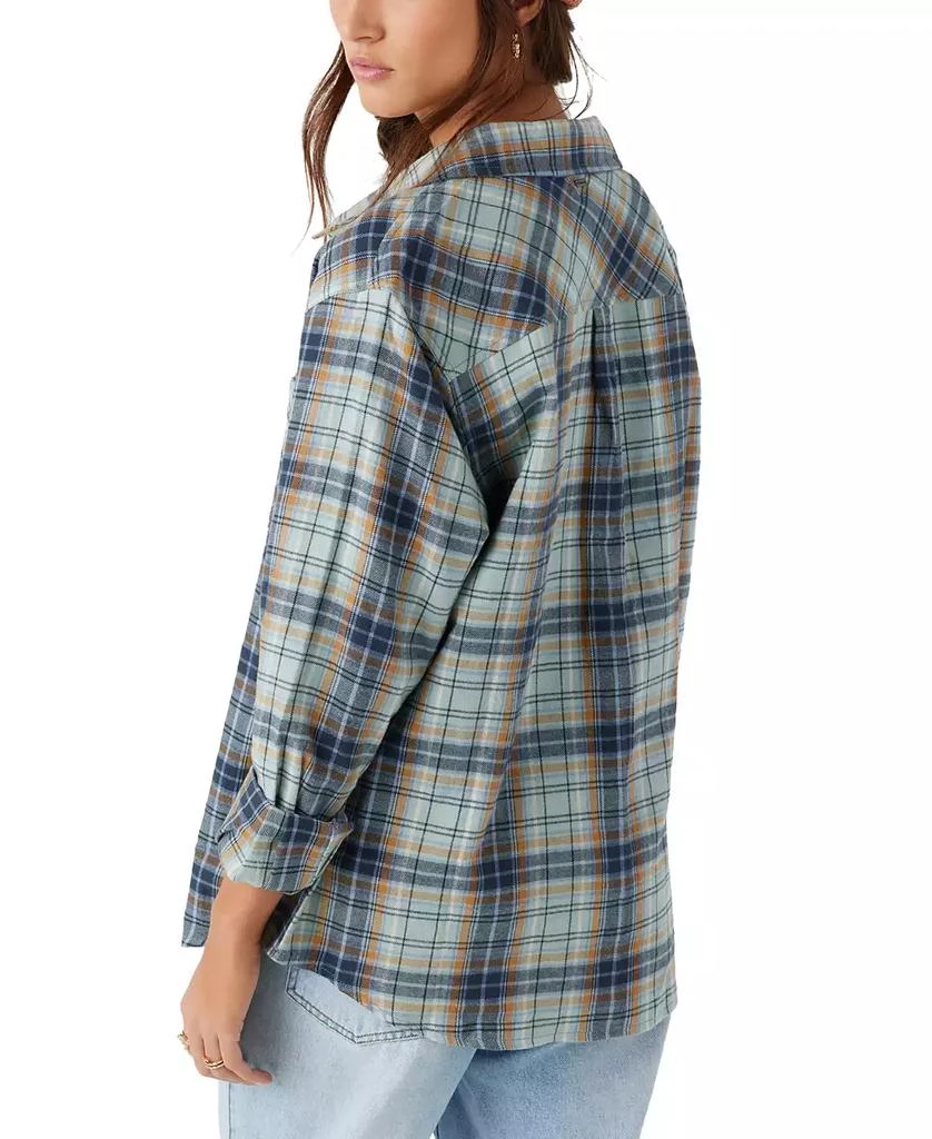O'Neill Juniors' Logan Plaid Cotton Flannel Button-Front Shirt 2