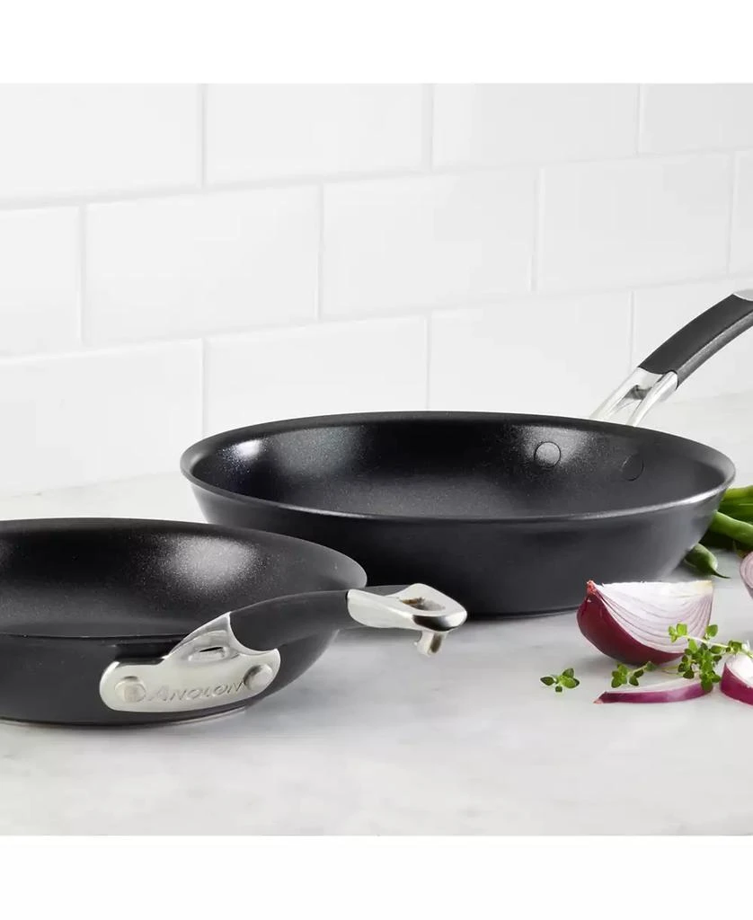 Anolon SmartStack 10" & 12" Hard-Anodized Nesting Skillet Set 3