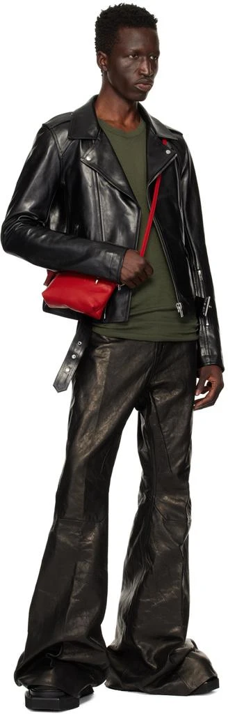 Rick Owens Black Porterville Lukes Stooges Leather Jacket 5