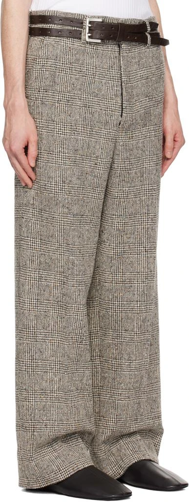 International Gallery BEAMS Black & White Triple Belt Wide Trousers 2