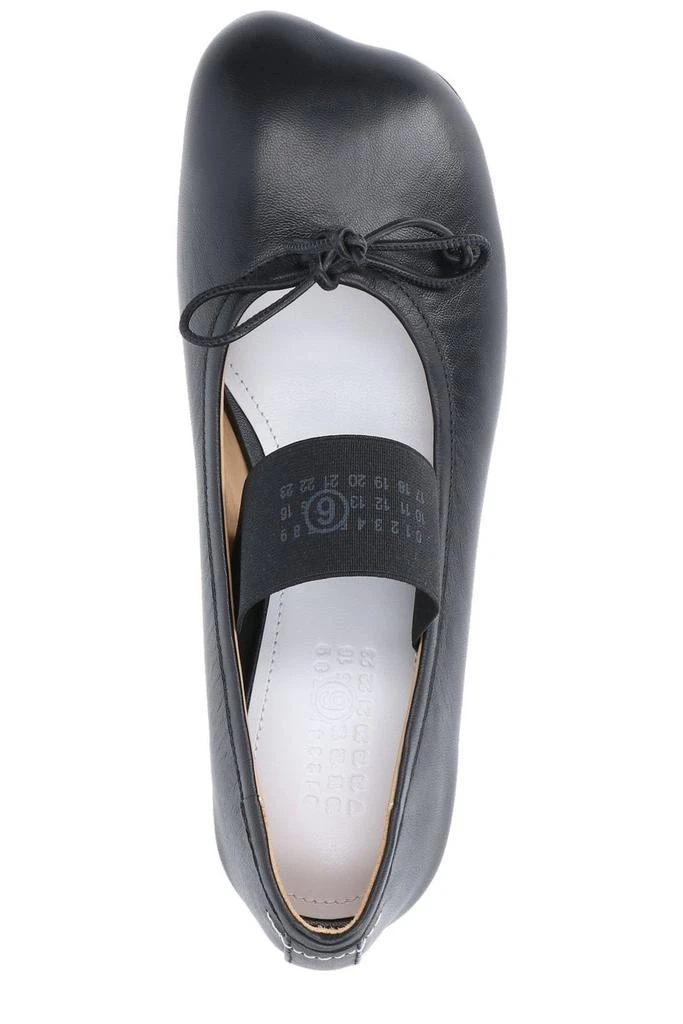 MM6 MM6 Maison Margiela Anatomic Numbers-Motif Bow-Detailed Ballerinas 5