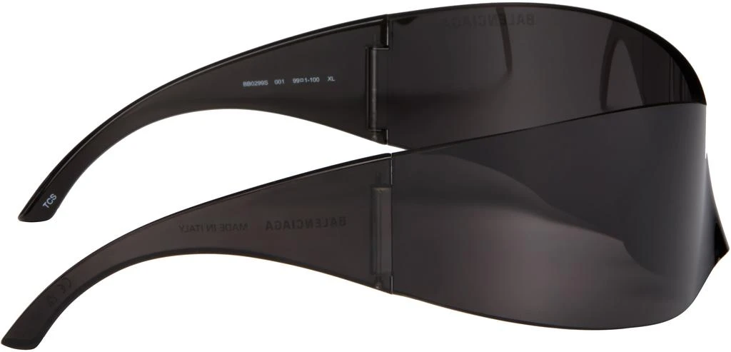 Balenciaga SSENSE Exclusive Black Avant Premier Panther Mask Sunglasses 2