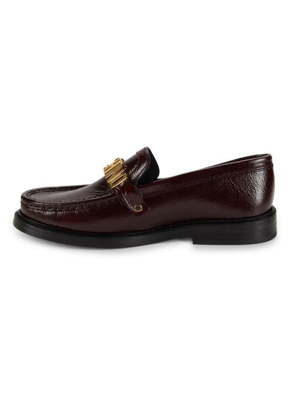 Moschino Logo Leather Loafers 4