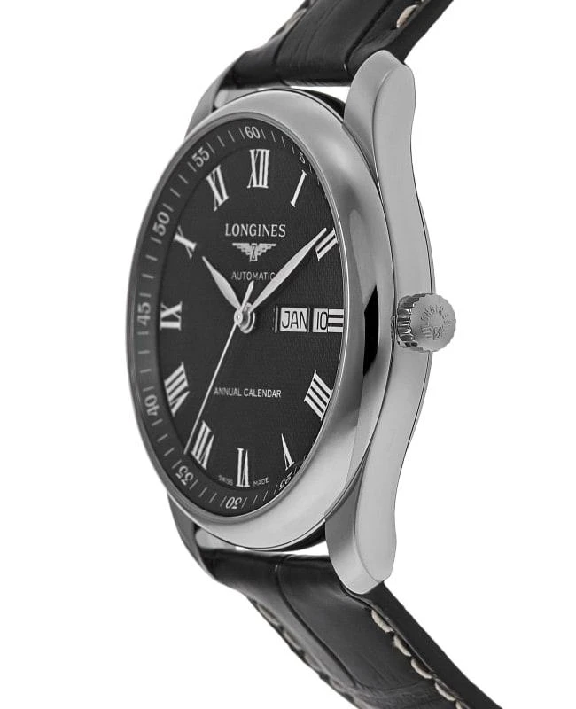 Longines Longines Master Collection Automatic 40mm Black Dial Leather Strap Men's Watch L2.910.4.51.7 3