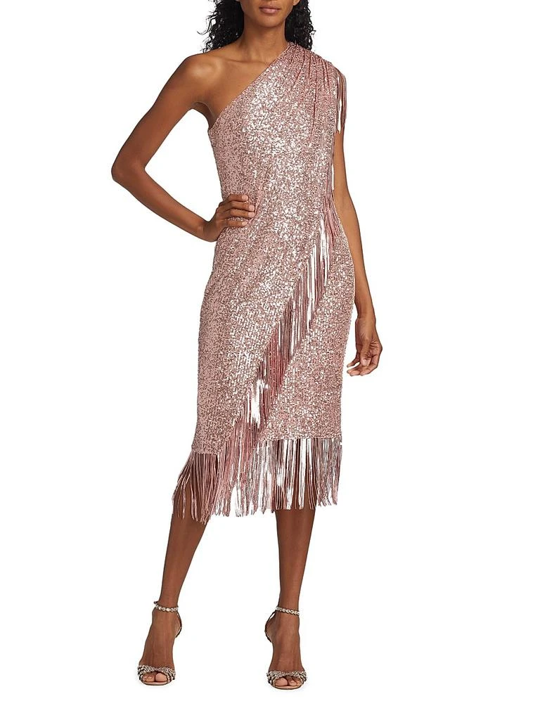 Shop Sequin Fringe One-Shoulder Midi Dress on Sale at BeyondStyle  Get 40%  Off Sequin Fringe One-Shoulder Midi Dress with Limited-Time Flash Deals,  Exclusive Discounts, and Special Offers. Enjoy Unbeatable Savings on