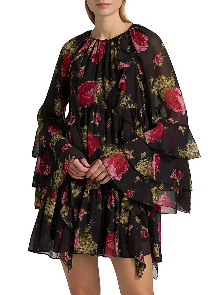 Cinq à Sept Emelia Baroque Roses Minidress 3