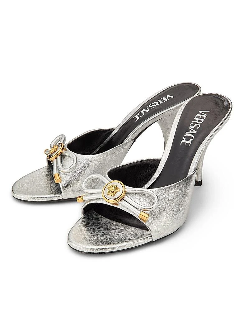 Versace 85MM Leather Mule Heels 2