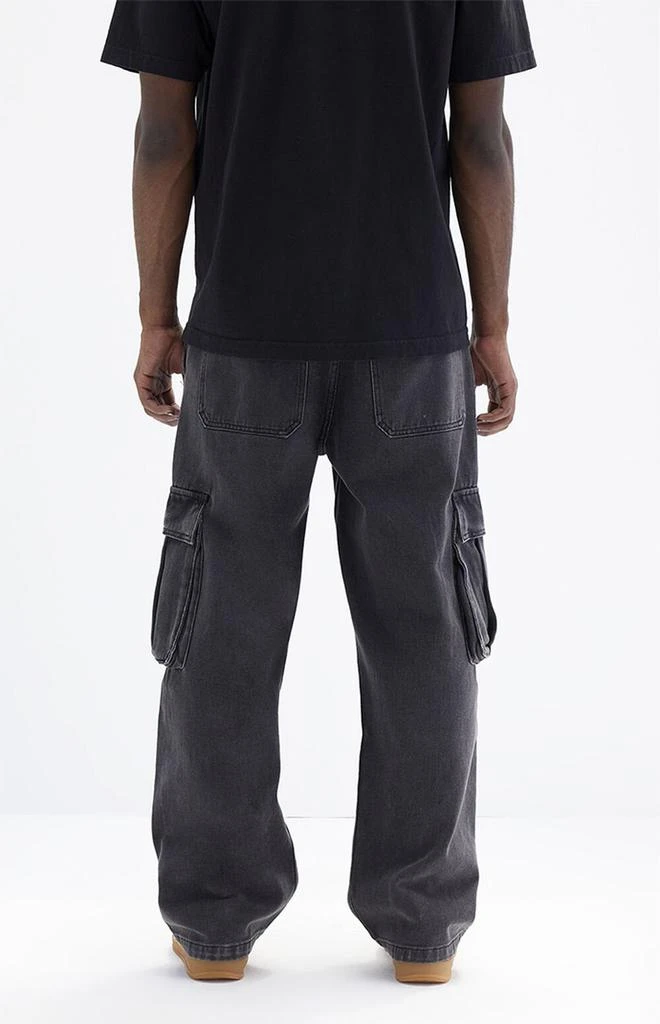 PacSun Black Wash Baggy Cargo Jeans 5