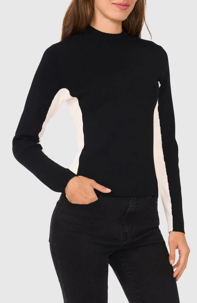 Halogen Colorblock Mock Neck Sweater 1