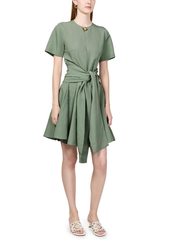 ワンピース LOEWE PEBBLE DRESS IN VISCOSE AND LINEN S616Y09XB7_8727_1F.jpg