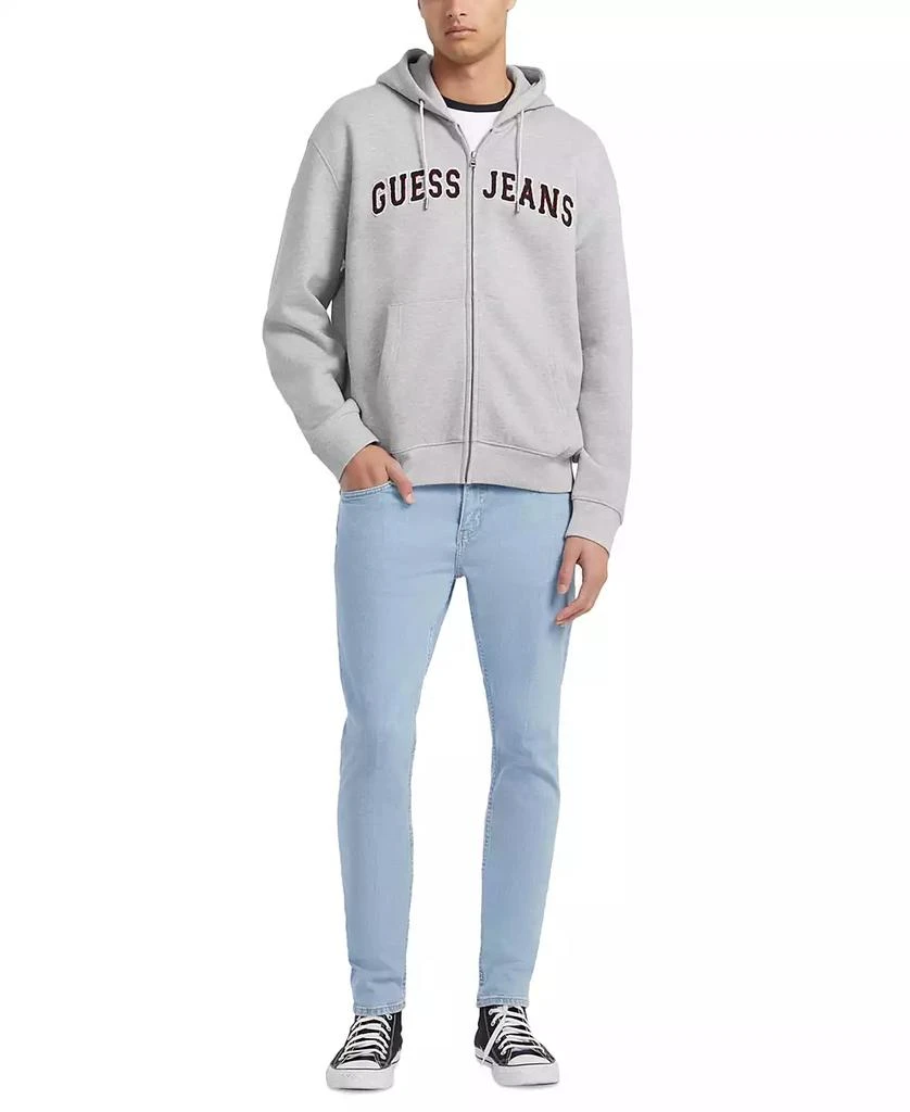 GUESS Men's Regular-Fit Tufted-Chenille Logo Appliqué Full-Zip Hoodie 3