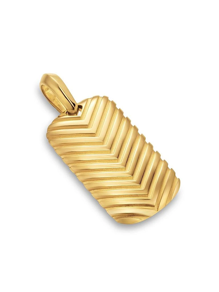 David Yurman Chevron Tag in 18K Yellow Gold, 27MM 2