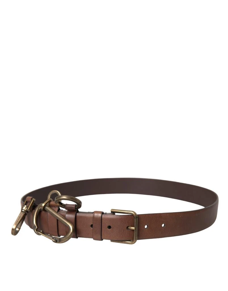 Dolce 
Gabbana Calf Leather gold Metal Buckle Belt Men
s Men