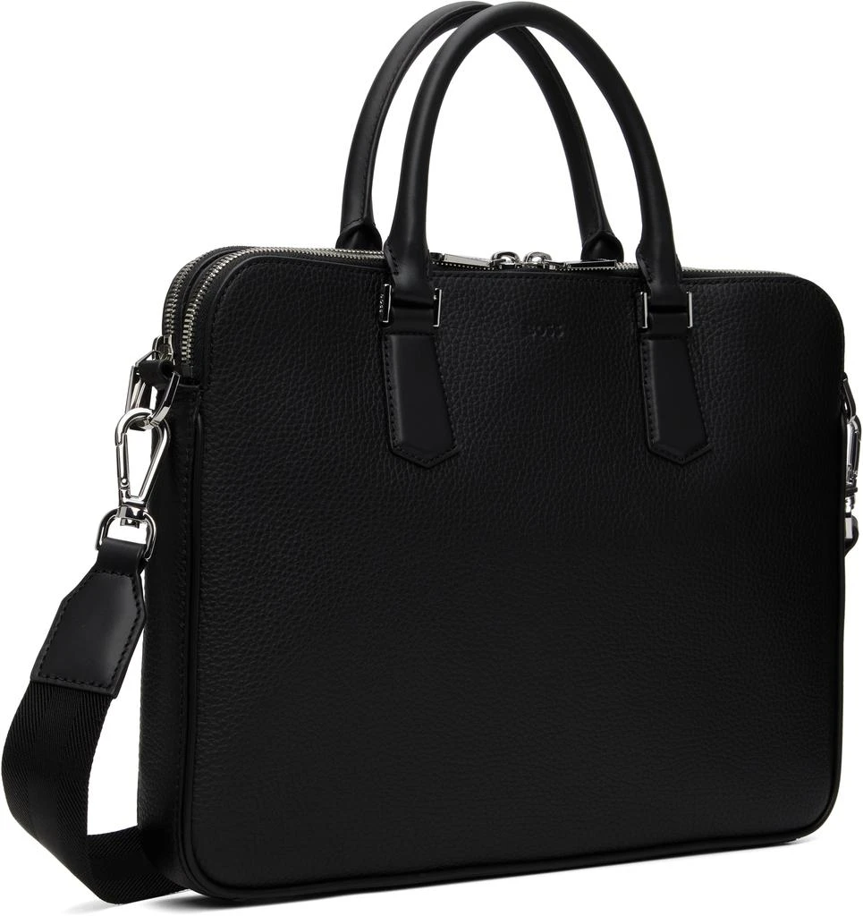 Hugo Boss Black Italian Leather Slimline Logo Briefcase 2