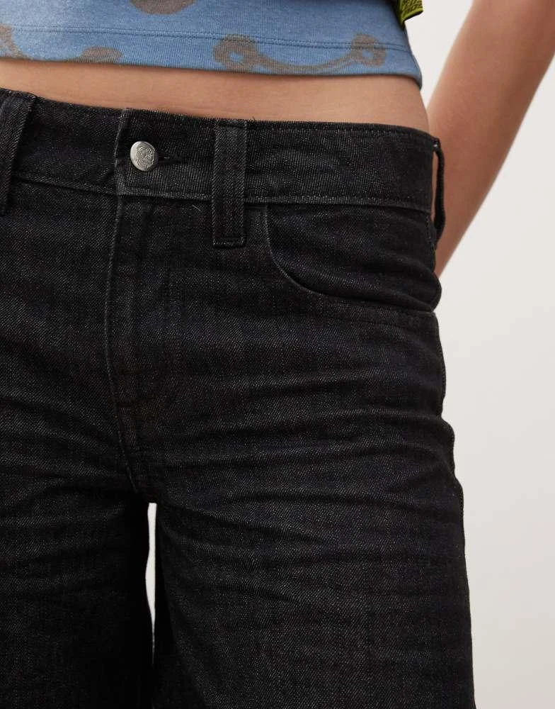 Cheap Monday Cheap Monday Poser mid rise wide leg skater jeans in rinse wash black 5