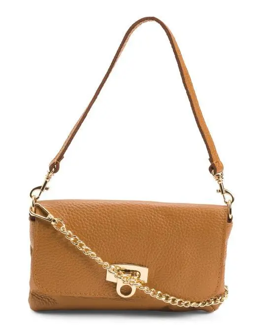 MARLON Made In Italy Leather Wristlet Pochette