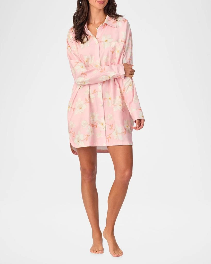 BedHead Pajamas High-Low Organic Cotton Flannel Nightshirt 1