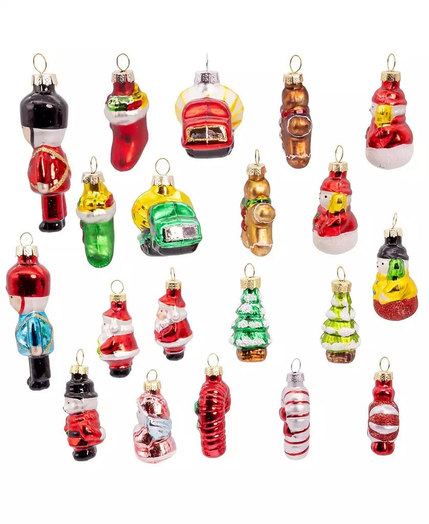 Kurt Adler Petite Treasures Miniature Glass Christmas Ornaments, 20-Piece Set 5