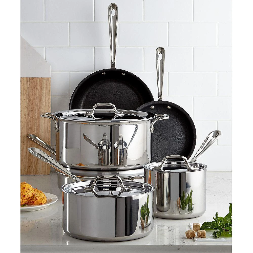 All-Clad All Clad Stainless Steel Nonstick 10-Piece Cookware Set 1