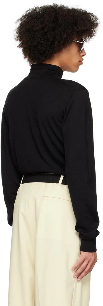LU'U DAN SSENSE Exclusive Black Embroidered Turtleneck 3