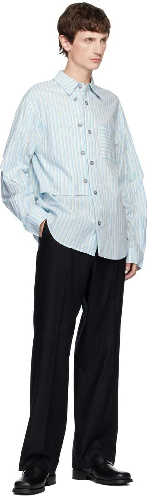 ANDERSSON BELL Blue Stripe Layered Shirt 4