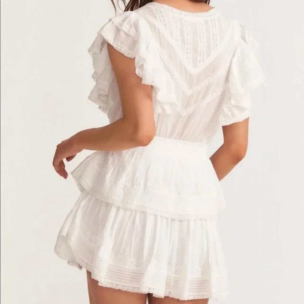 LOVESHACKFANCY Gwen Dress In White 4