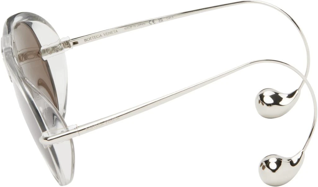 Bottega Veneta Silver Drop Aviator Sunglasses 3