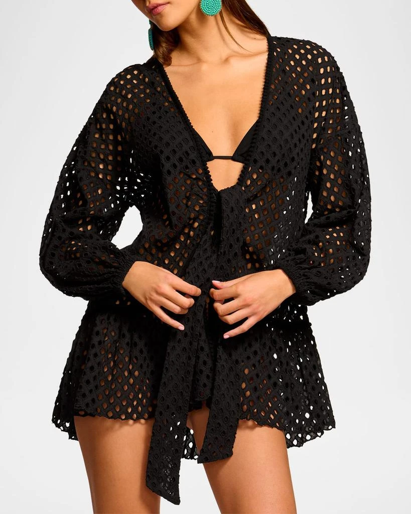 Ramy Brook Caya Eyelet-Embroidered Sun Dress Coverup 4