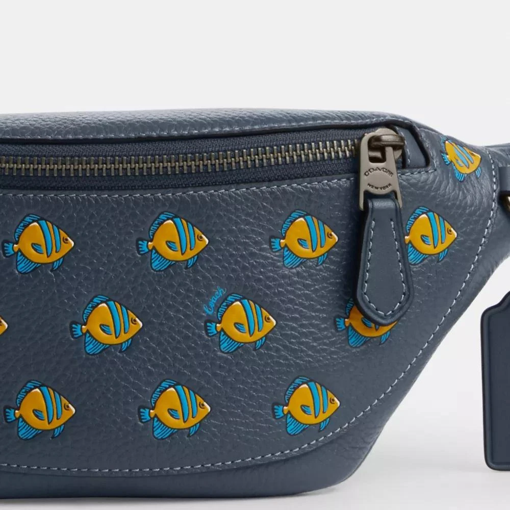 Coach Warren Mini Belt Bag With Fish Print 4