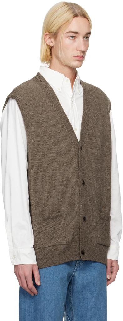 Nanamica Brown KODENSHI Wool Vest