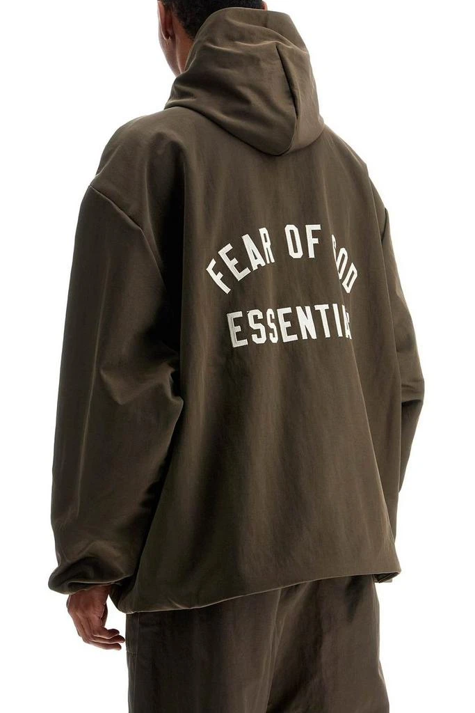 Essentials Fear Of God Essentials Logo Printed Hooded Jacket 3
