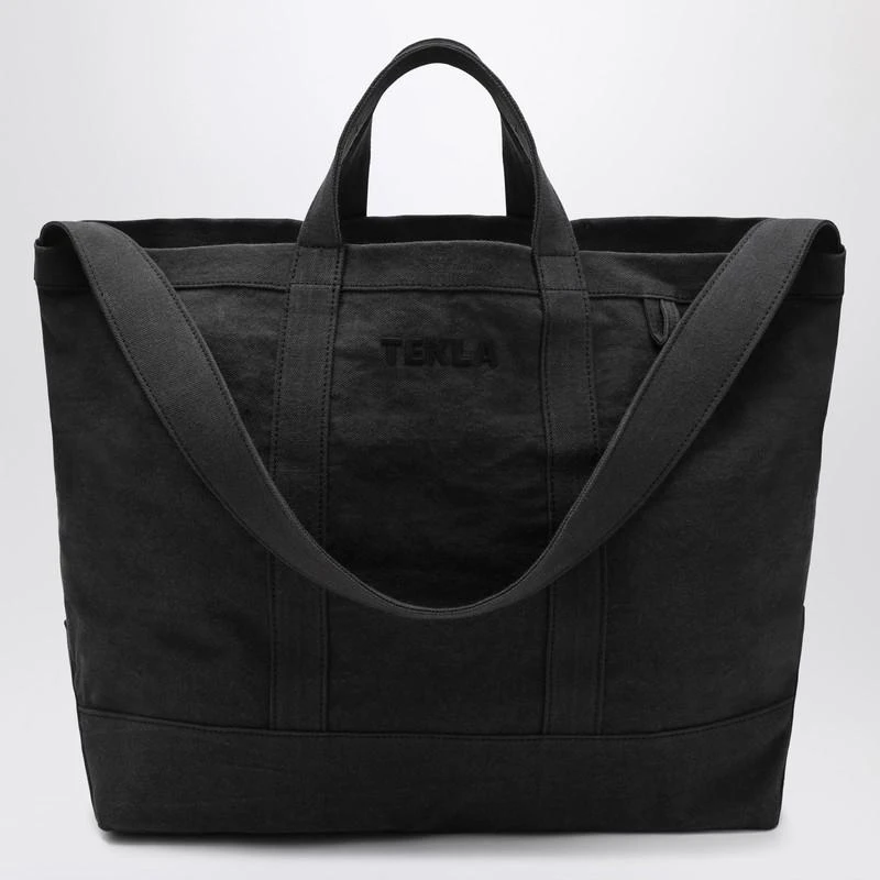 Tekla Beach bag in black cotton 1