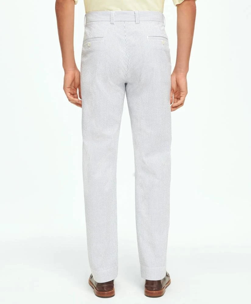 Brooks Brothers Regular Fit Cotton Seersucker Pants In Classic Stripe 2