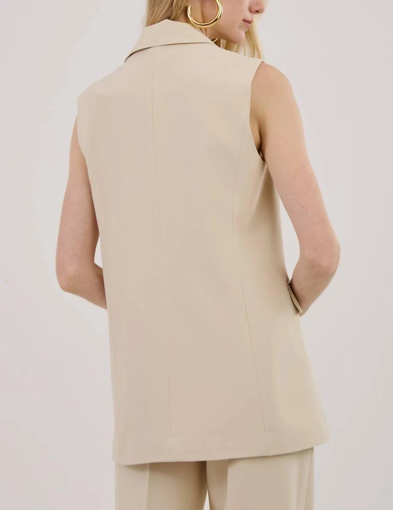 Unique Chic Unique Chic - Eunice Sage Tailored Long Vest 2