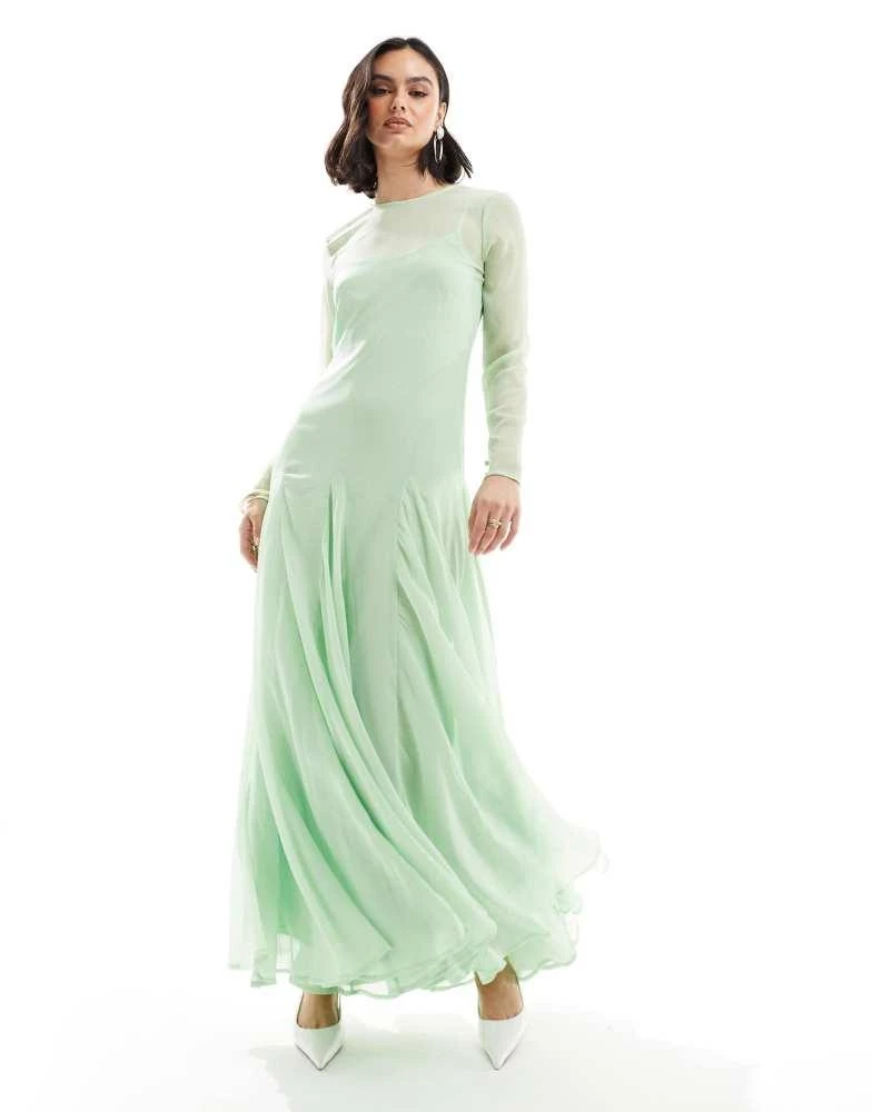 ASOS DESIGN sheer chiffon tent mini dress in green stripe  On Sale Now  with Up to 70% Off | Discover Exclusive Deals & Savings at BeyondStyle   Authentic ASOS Home|women with