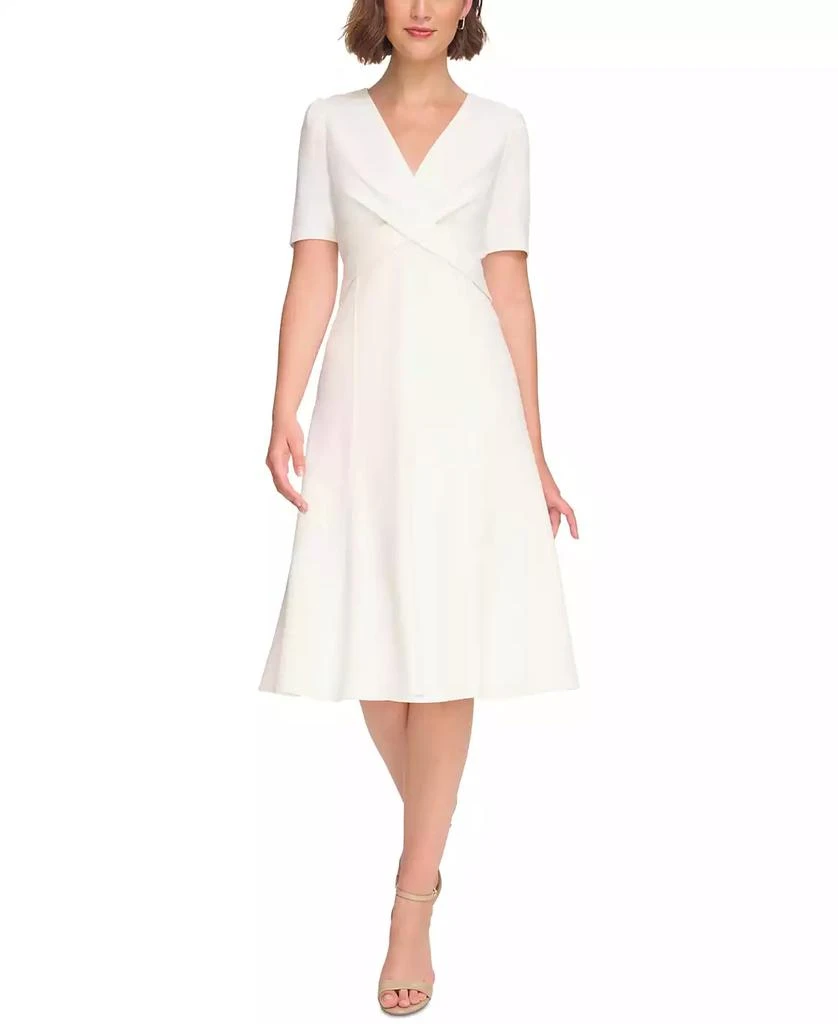 Tommy Hilfiger Women's Crisscross Fit & Flare Dress 1