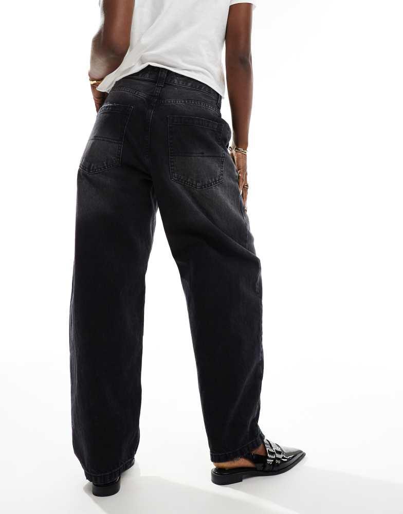 Bershka Bershka baggy skater jeans in washed black - Jeans