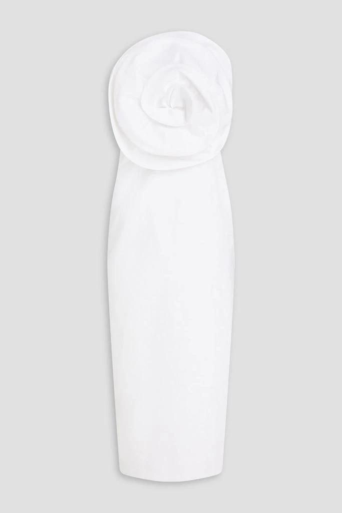 Mara Hoffman Maia strapless appliquéd TENCEL™and linen-blend midi dress 1