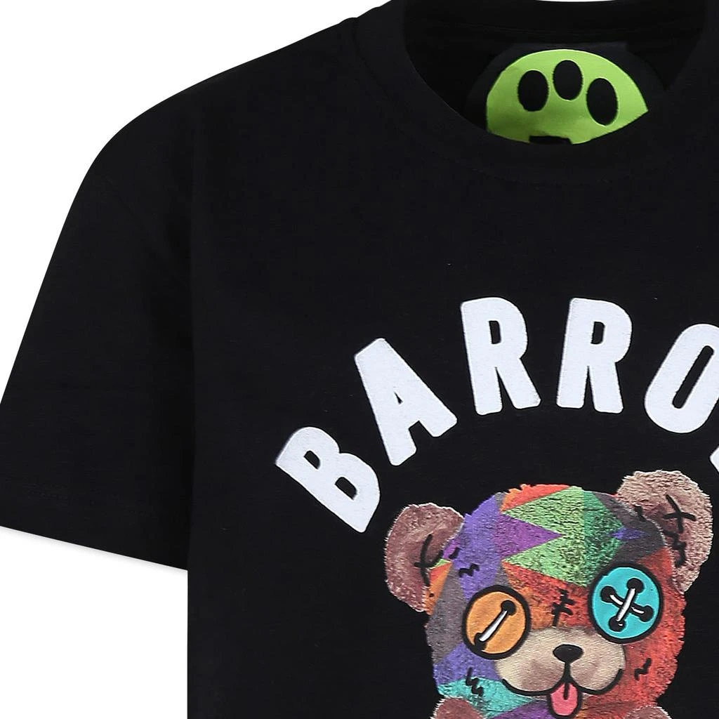 BARROW Black T-shirt For Kids With Bear Print 3