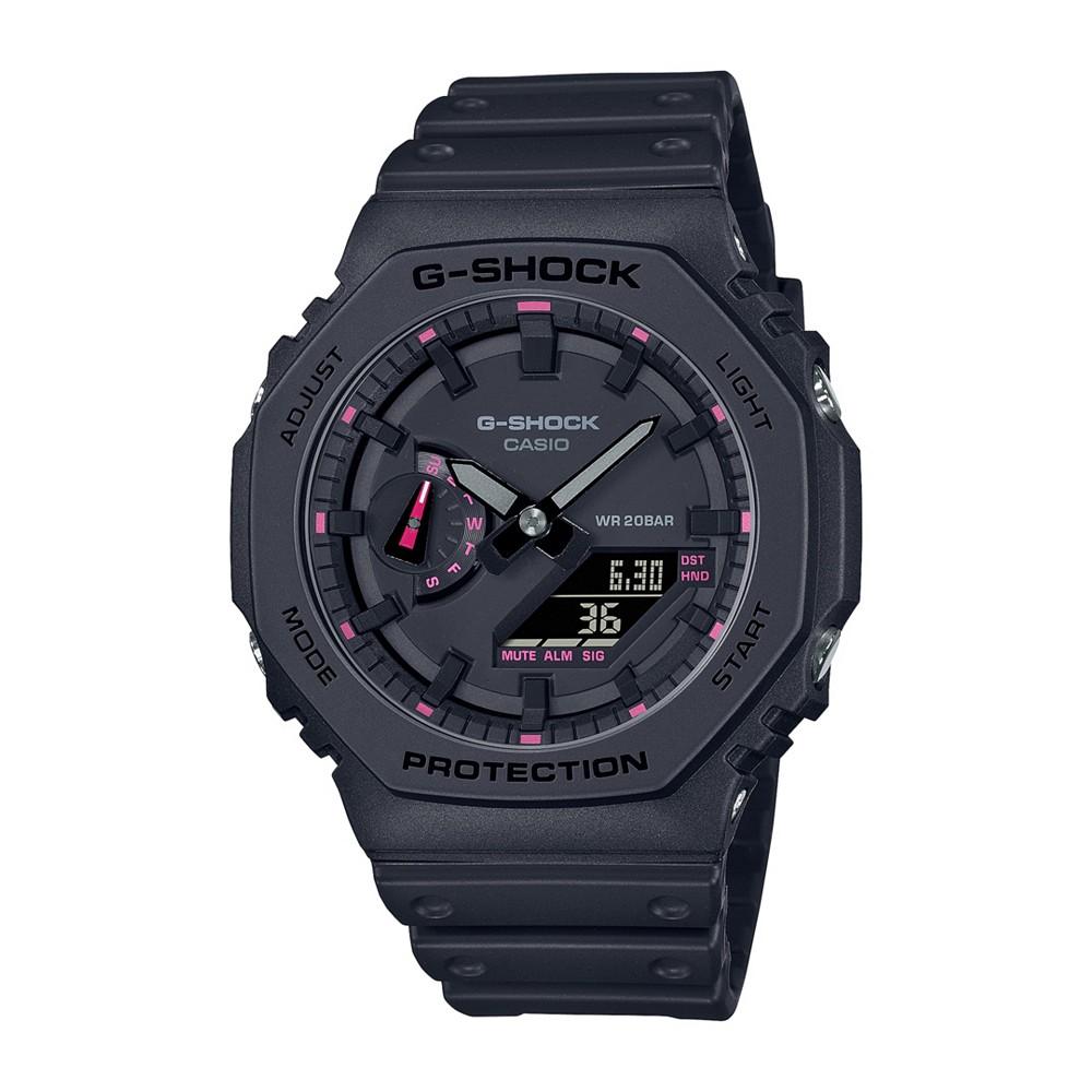 G-Shock Men's Two-Hand Quartz Analog Digital Black Resin Watch, 45.4mm, GA2100P-1A