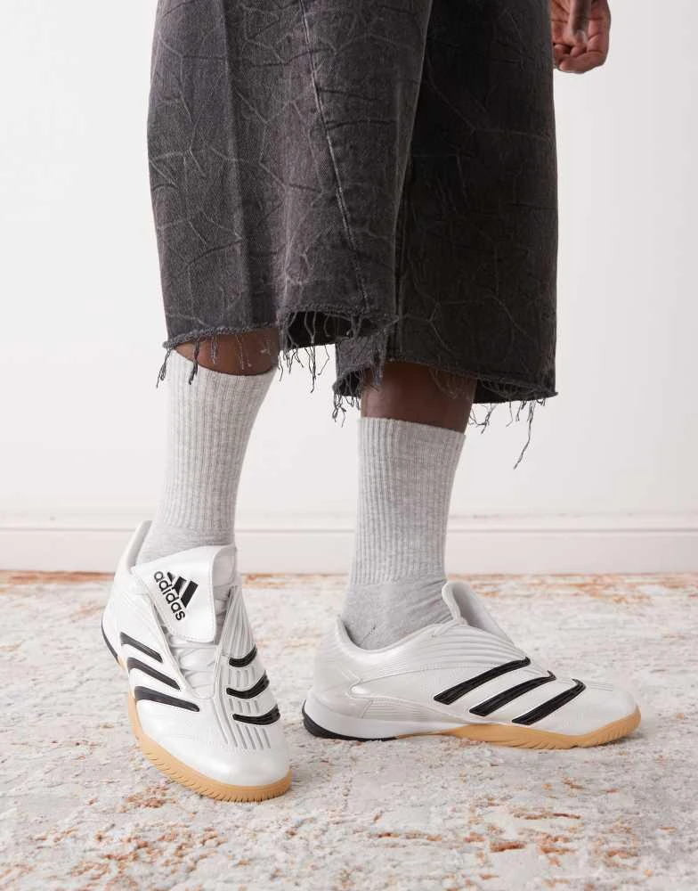 Adidas adidas Originals Predator Sala trainers in metallic silver and black