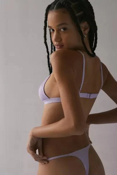 Out From Under Out From Under Ribbed Base Layer Nylon Thong 3