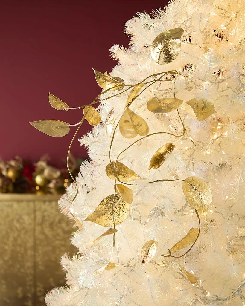 Jim Marvin 40" Gold Shiny Ivy Leaves Spray 1