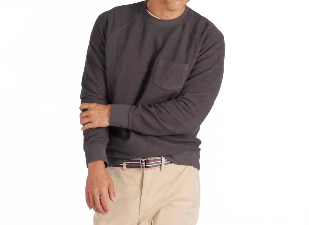 Grayers Dunlop Reverse Fleece Crewneck Tee In Beluga