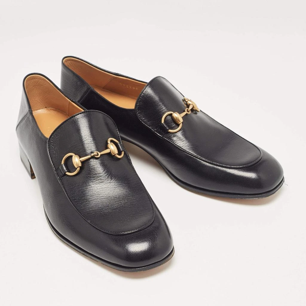 Gucci Gucci Black Leather Horsebit Quentin Slip On Loafers Size 44 4