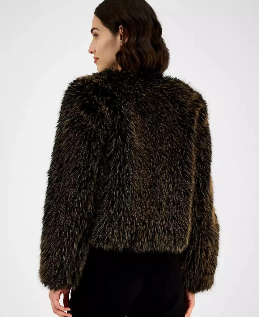 Anne Klein Petite Faux-Fur Cropped Open-Front Jacket 3