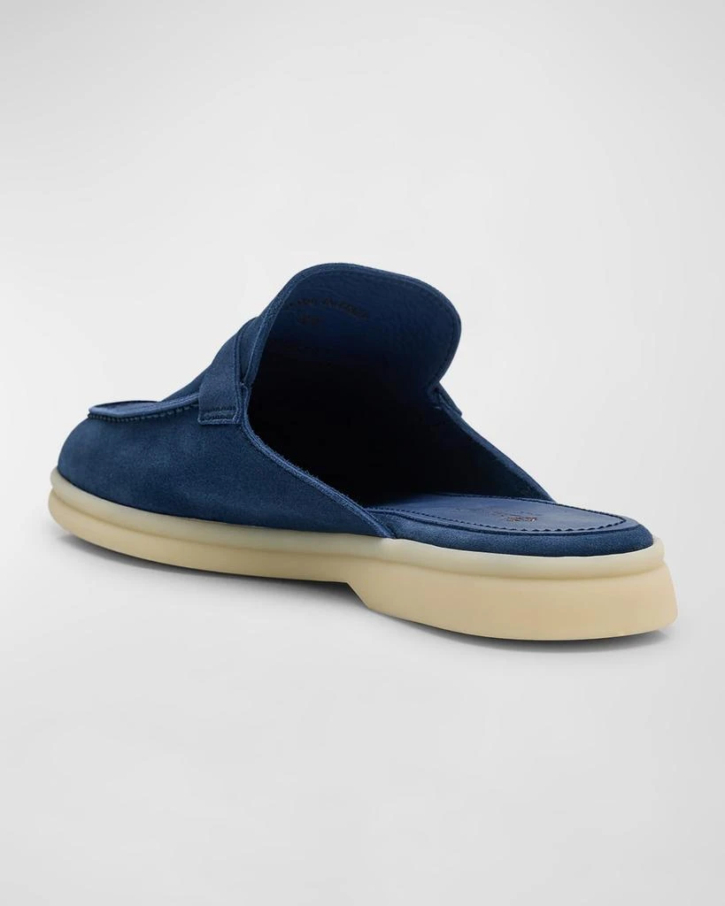 Loro Piana Babouche Charms Walk Suede Mule Loafers 5